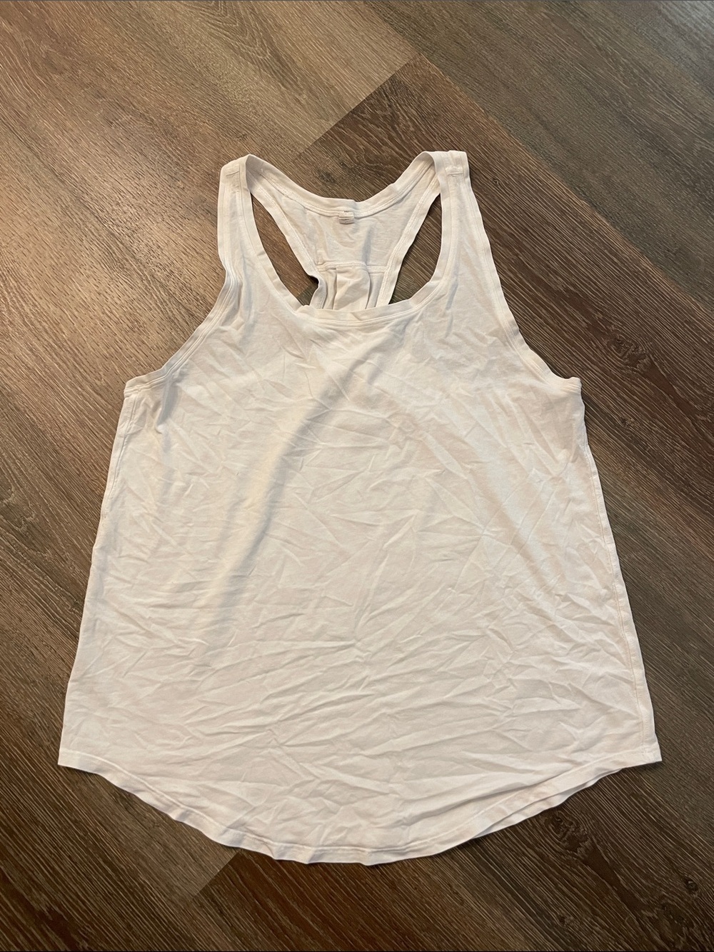 Lululemon White Racerback Tank Top Size 8